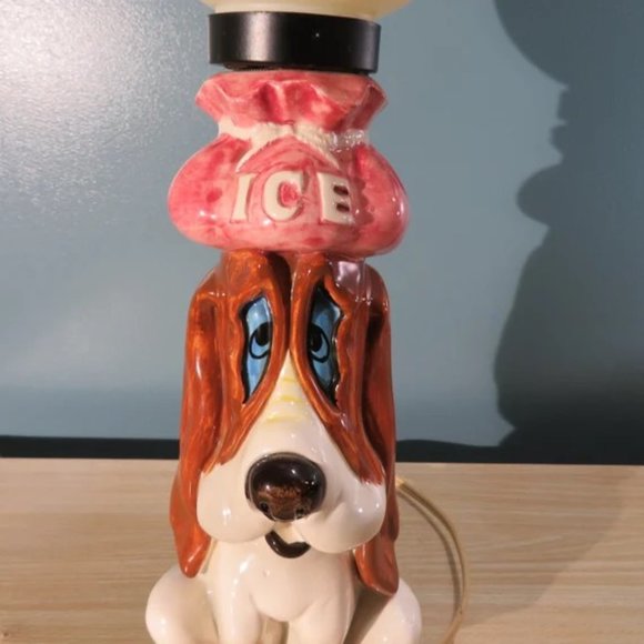 Vintage Dog Lamp "BAR IS OPEN" - Picture 3 of 10